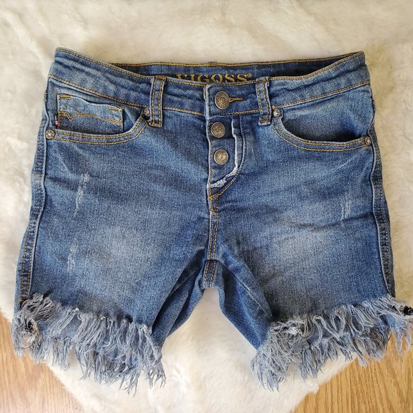 VIGOSS and THE CHILDREN PLACE JEAN SHORTS and FLORAL PEASANT TOP BUNDLE - Picture 2 of 7